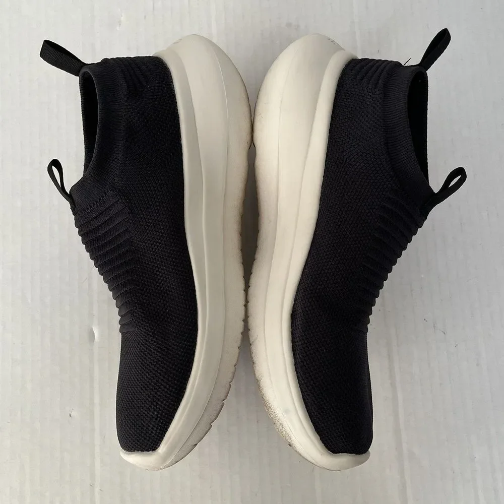Oofos Oomy Zen Mens Sz 12 Black White Slip On Recovery Shoes Lightweight Comfort